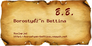 Borostyán Bettina névjegykártya
