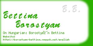 bettina borostyan business card